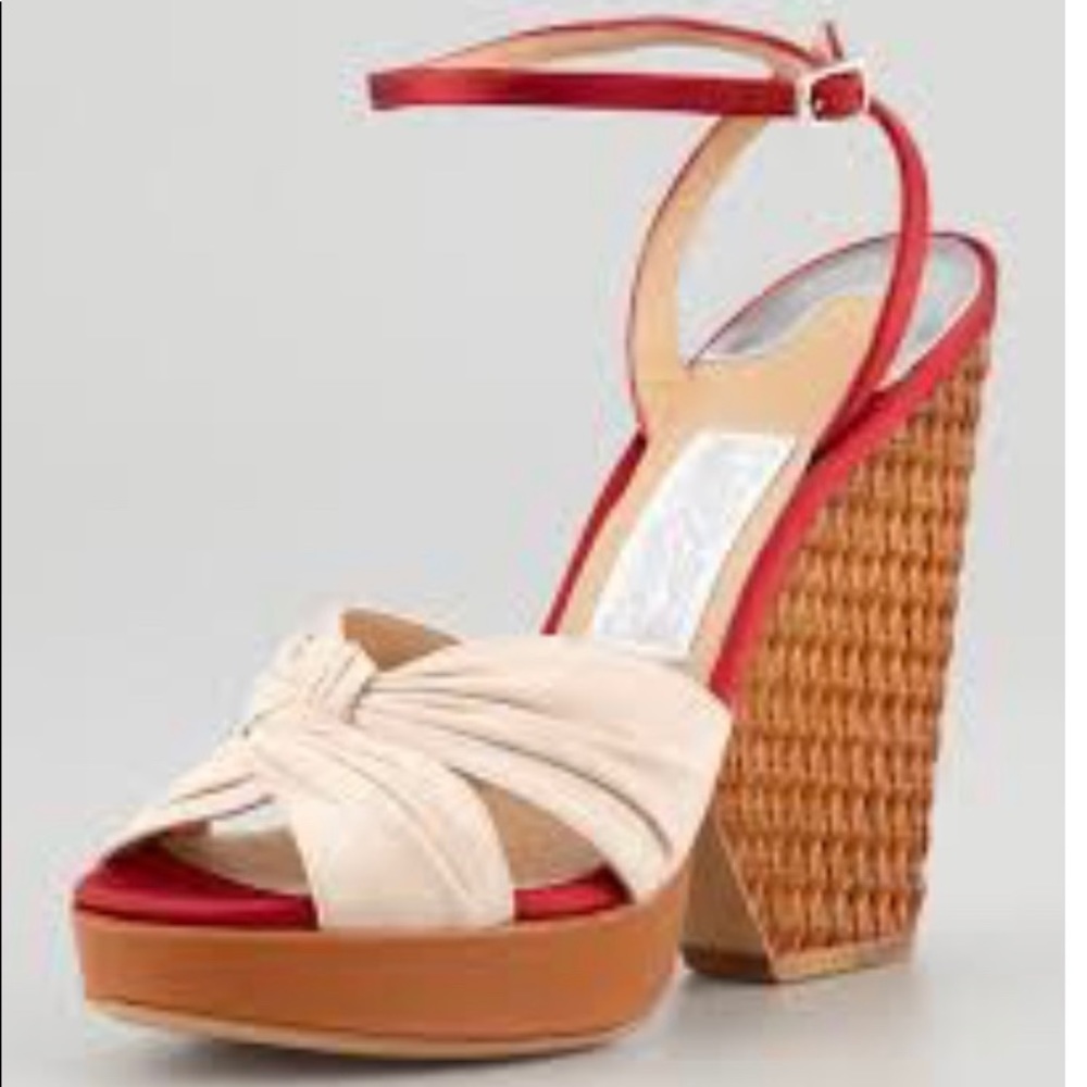 Salvatore Ferregamo Wedge with Wicker Heels - 10